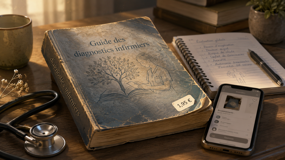 J’ai acheté un guide de diagnostics infirmiers pour 1,95 €